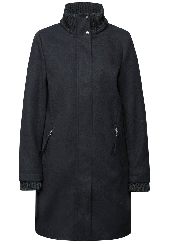 LTD QR Coat w. Knit Details, Obsidian Blue 16641 Bild 1