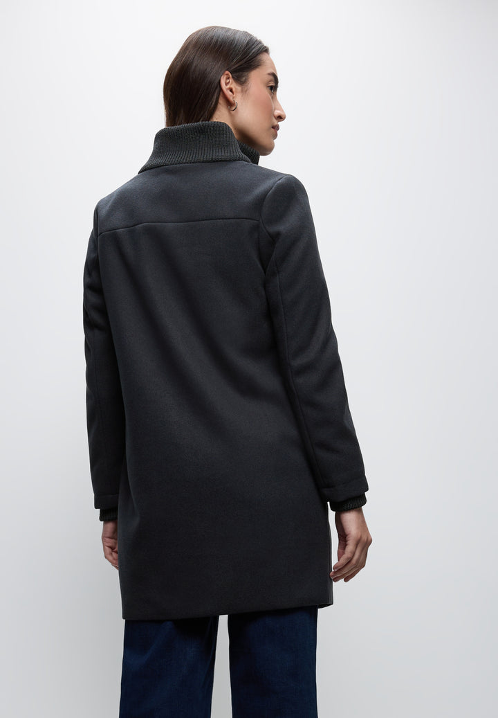 LTD QR Coat w. Knit Details, Obsidian Blue 16641 Bild 4