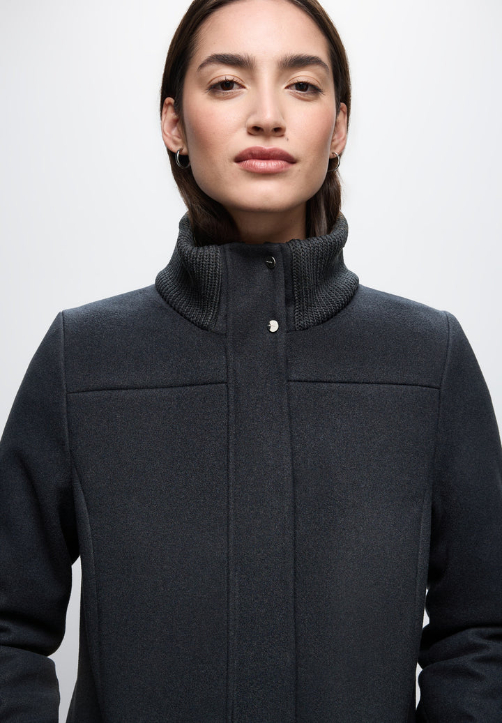 LTD QR Coat w. Knit Details, Obsidian Blue 16641 Bild 6