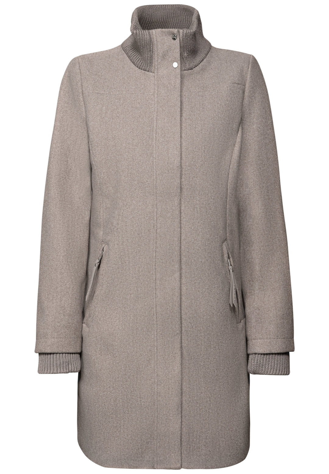 LTD QR Coat w. Knit Details, Sandy Mocca Mel. 16635 Bild 1