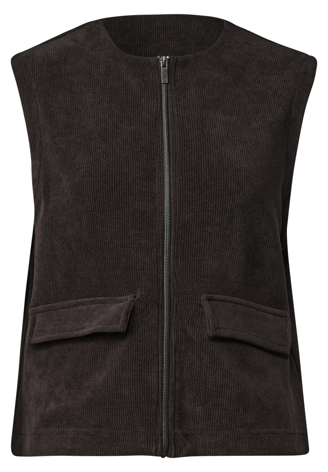 LTD QR cord look vest, black coffee 17874 Bild 1