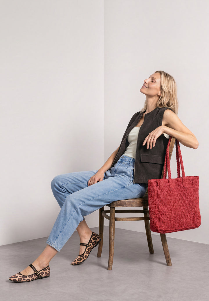 LTD QR cord look vest, black coffee 17874 Bild 6