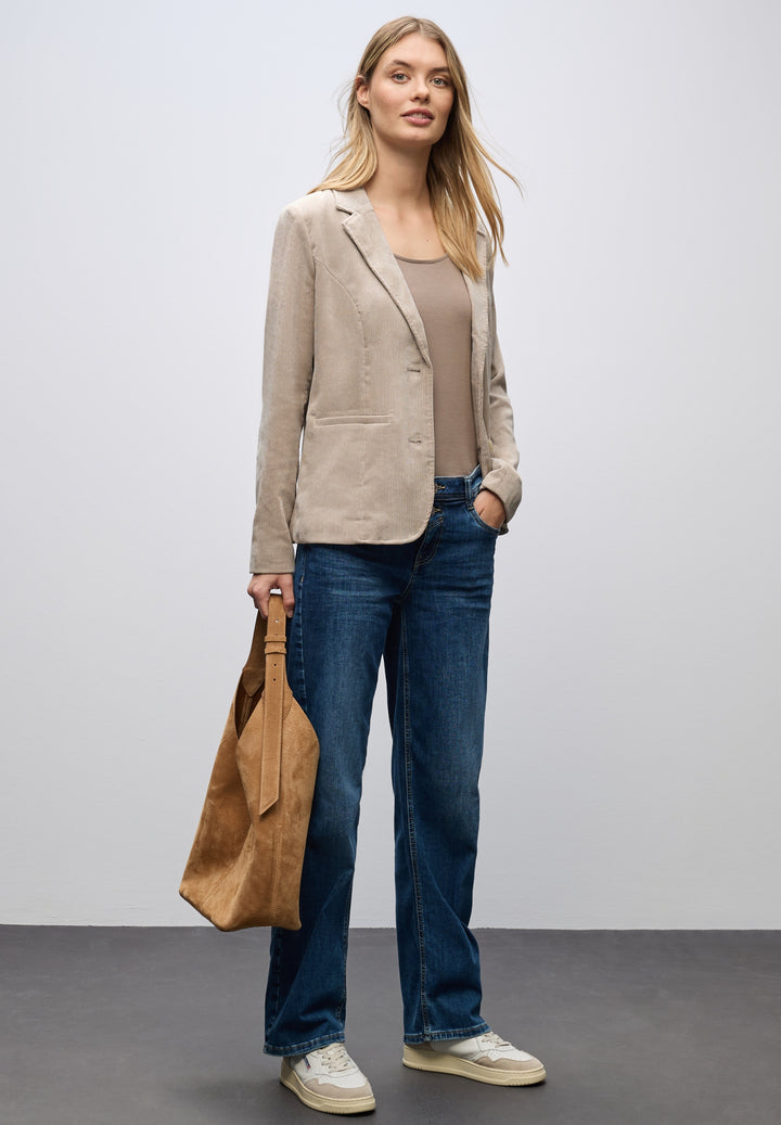 LTD QR Corduroy Blazer, morning beige 17019 Bild 5