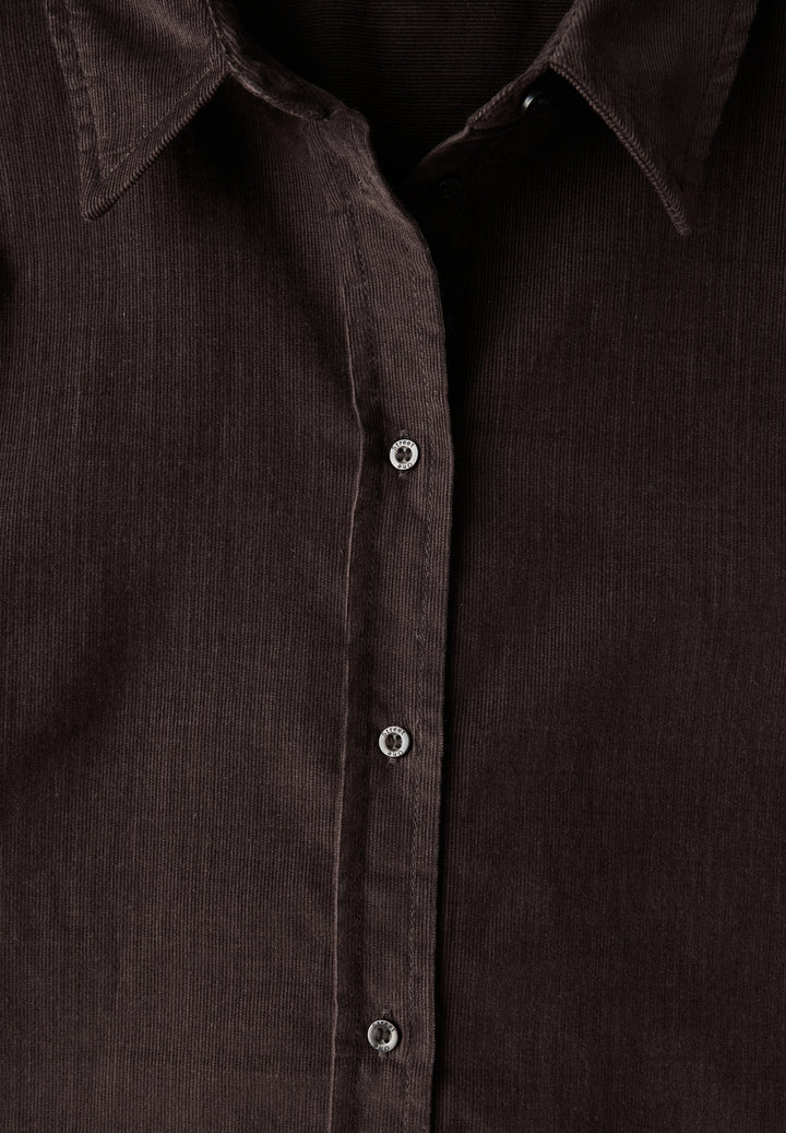 LTD QR Corduroy shirtcollar bl, deep roast brown 16866 Bild 2