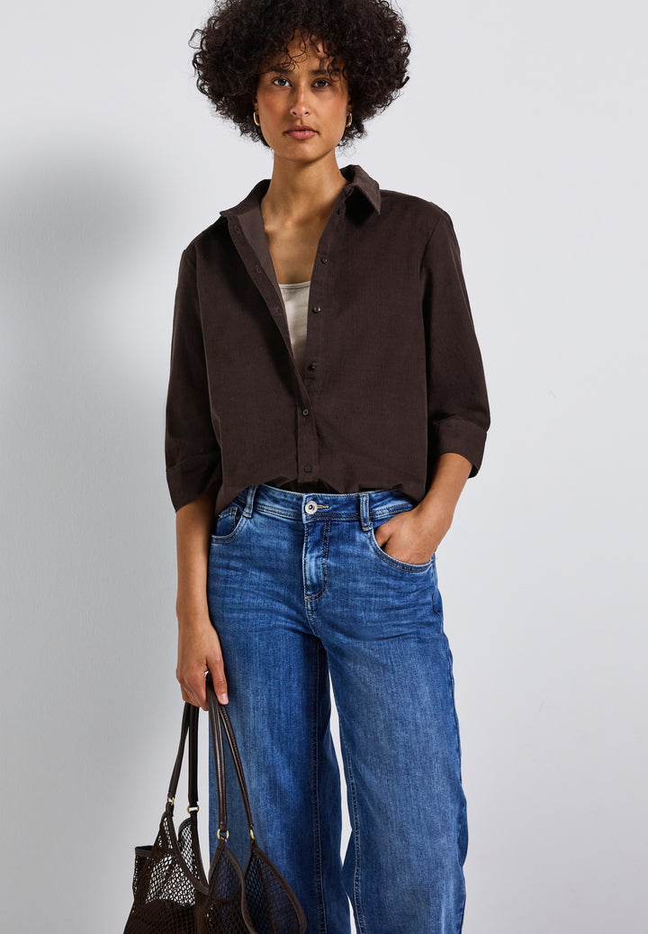LTD QR Corduroy shirtcollar bl, deep roast brown 16866 Bild 3