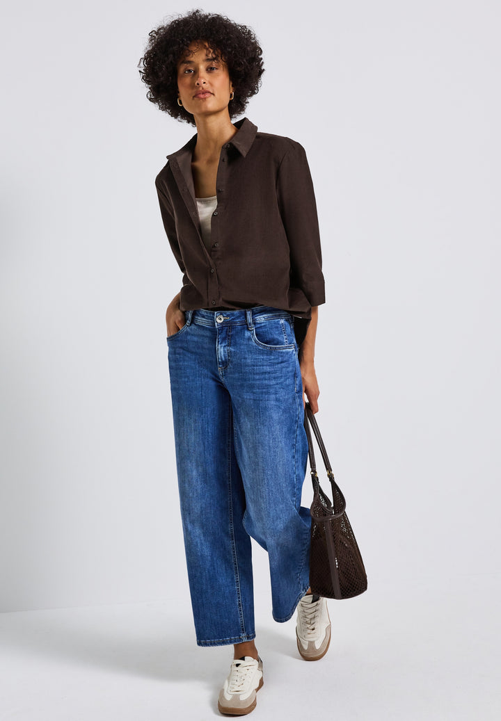 LTD QR Corduroy shirtcollar bl, deep roast brown 16866 Bild 5