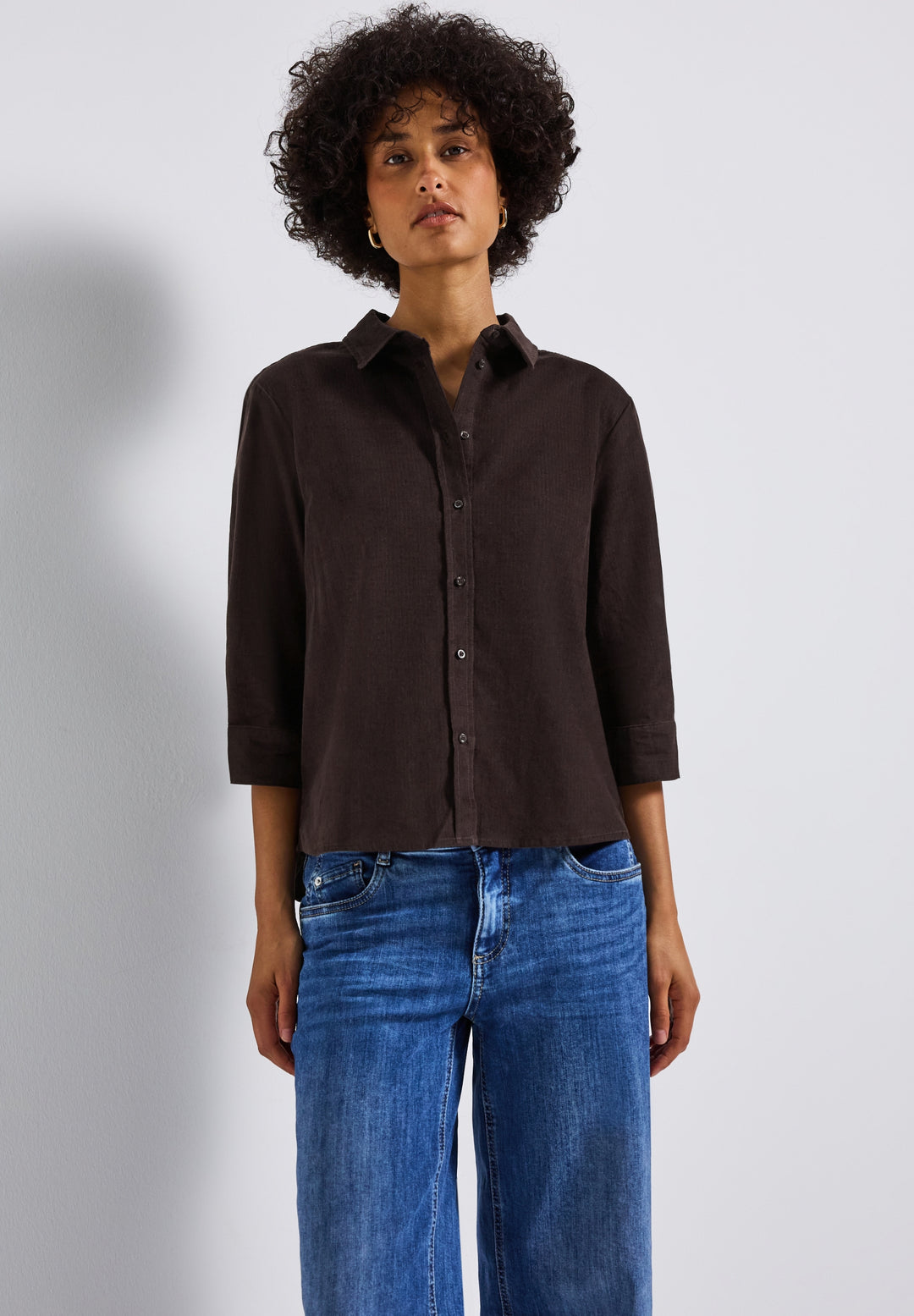 LTD QR Corduroy shirtcollar bl, deep roast brown 16866 Bild 7