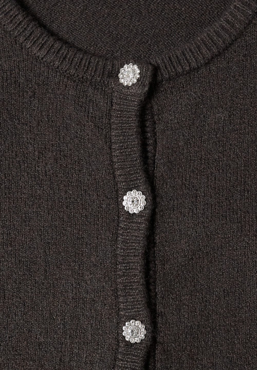 LTD QR_cosy roundneck cardi, black coffee mel. 18037 Bild 2