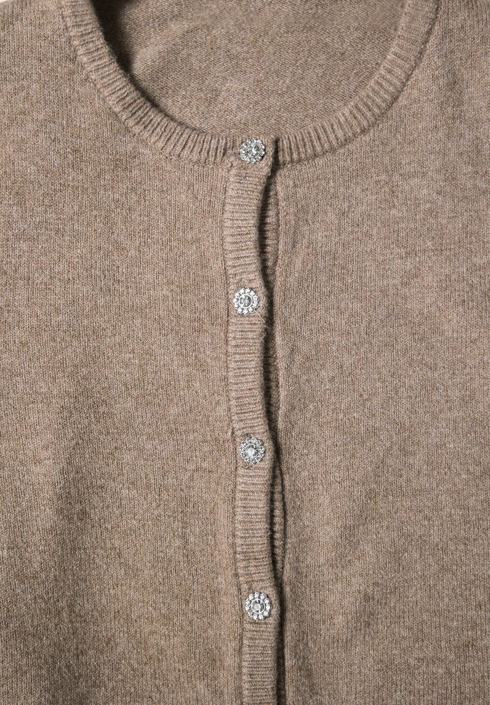 LTD QR_cosy roundneck cardi, sanded amber mel. 17871 Bild 2