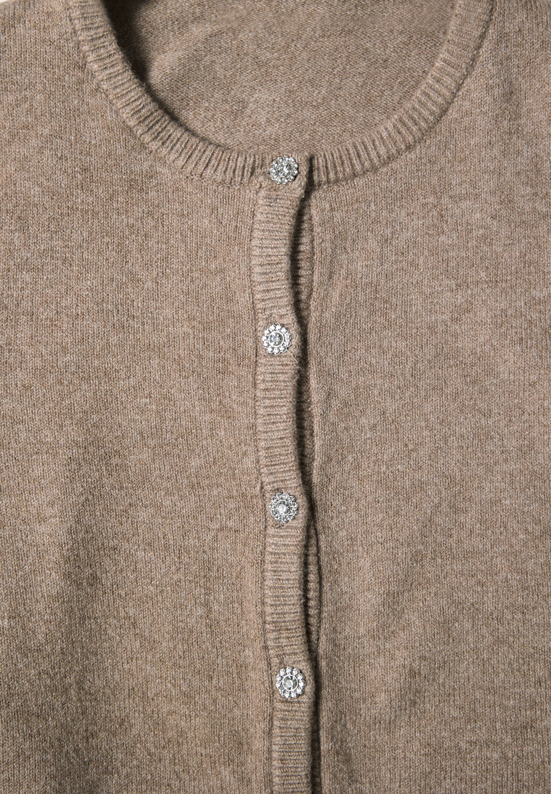 LTD QR_cosy roundneck cardi, sanded amber mel. 17871 Bild 2