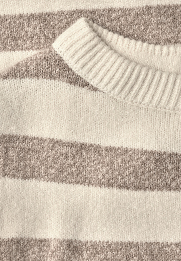LTD QR_cosy striped sweater u-, pure beige 37931 Bild 2