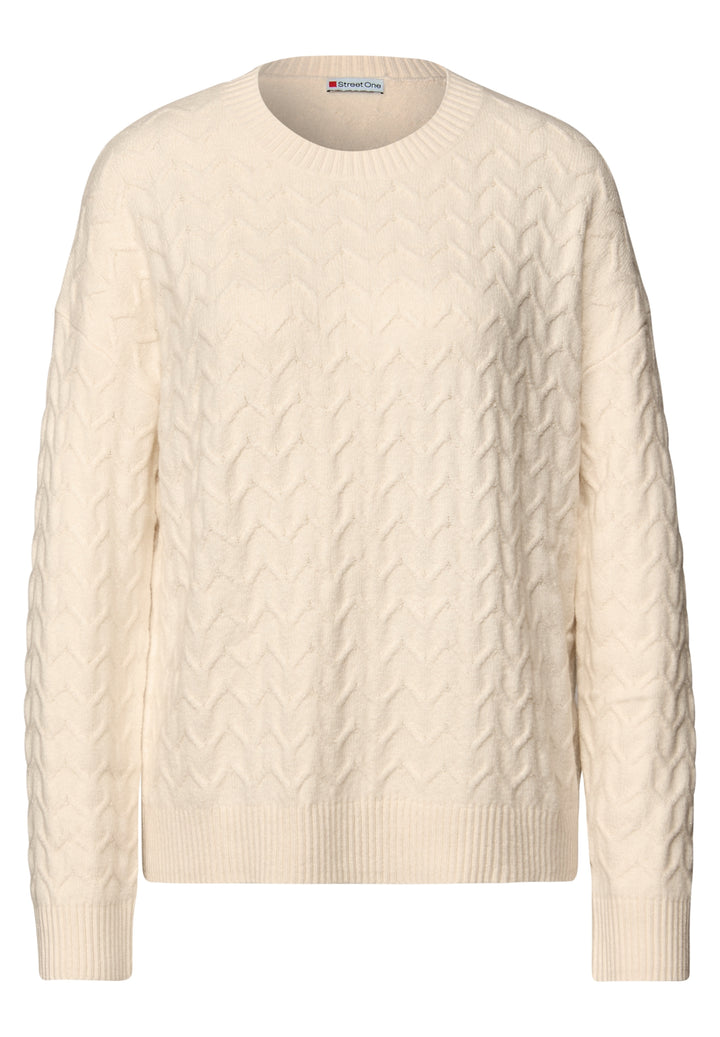 LTD QR_cosy structure sweater, soft beige 16351 Bild 1