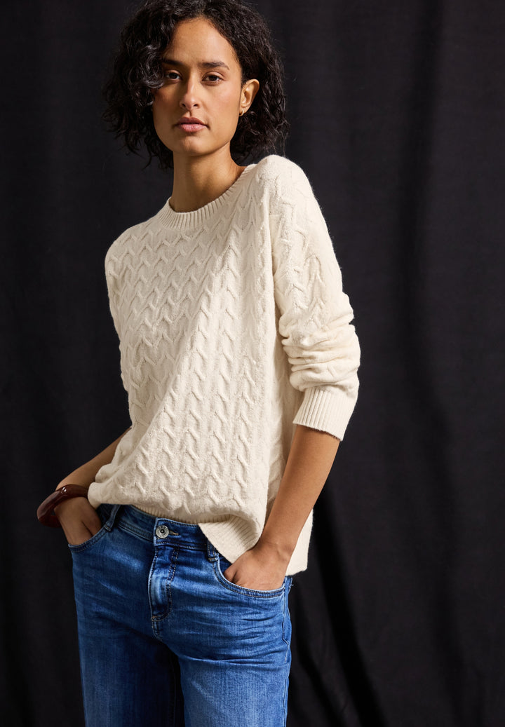 LTD QR_cosy structure sweater, soft beige 16351 Bild 4