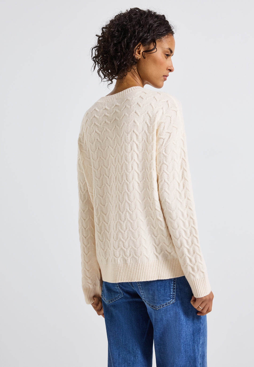 LTD QR_cosy structure sweater, soft beige 16351 Bild 5
