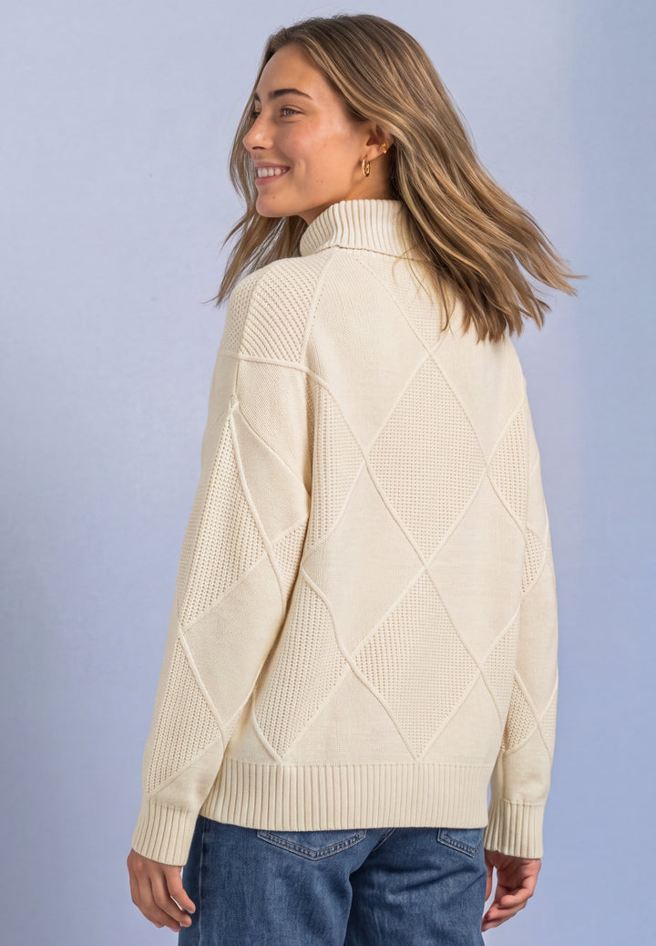 LTD QR_cosy structure sweater, pure beige 17931 Bild 4