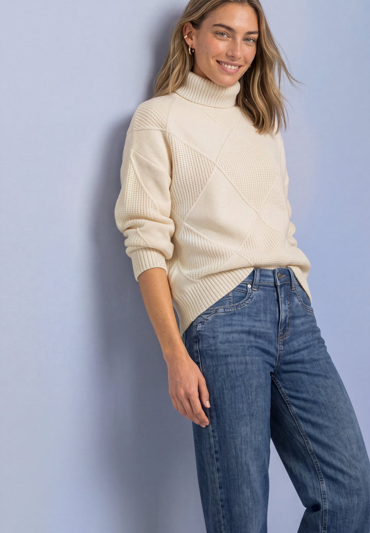 LTD QR_cosy structure sweater, pure beige 17931 Bild 5