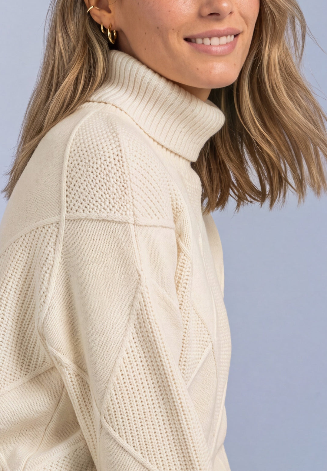 LTD QR_cosy structure sweater, pure beige 17931 Bild 6
