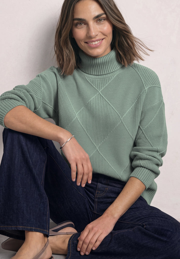 LTD QR_cosy structure sweater, eucalyptus green mel. 18035 Bild 3