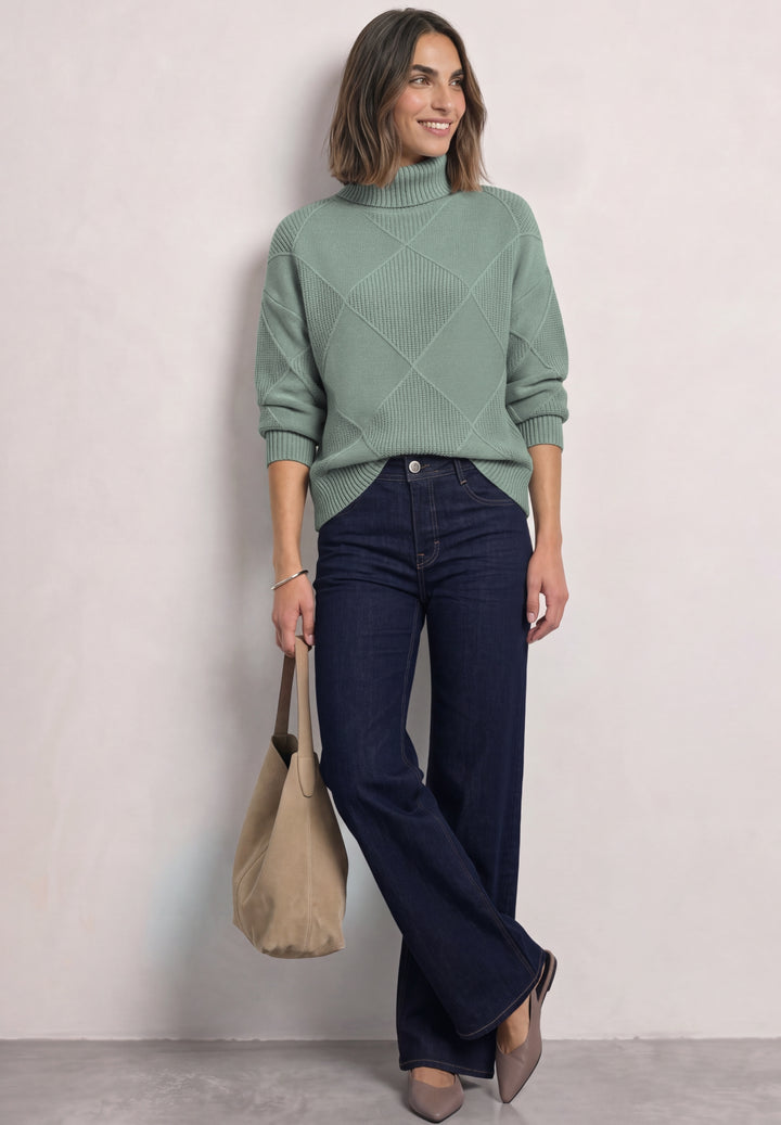 LTD QR_cosy structure sweater, eucalyptus green mel. 18035 Bild 5
