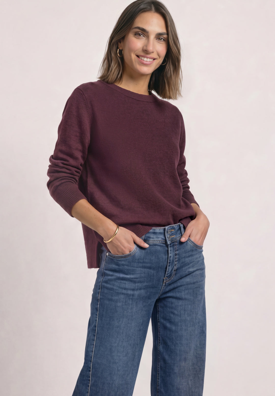 LTD QR_cosy sweater u-boat, rustic rouge mel. 17935 Bild 3