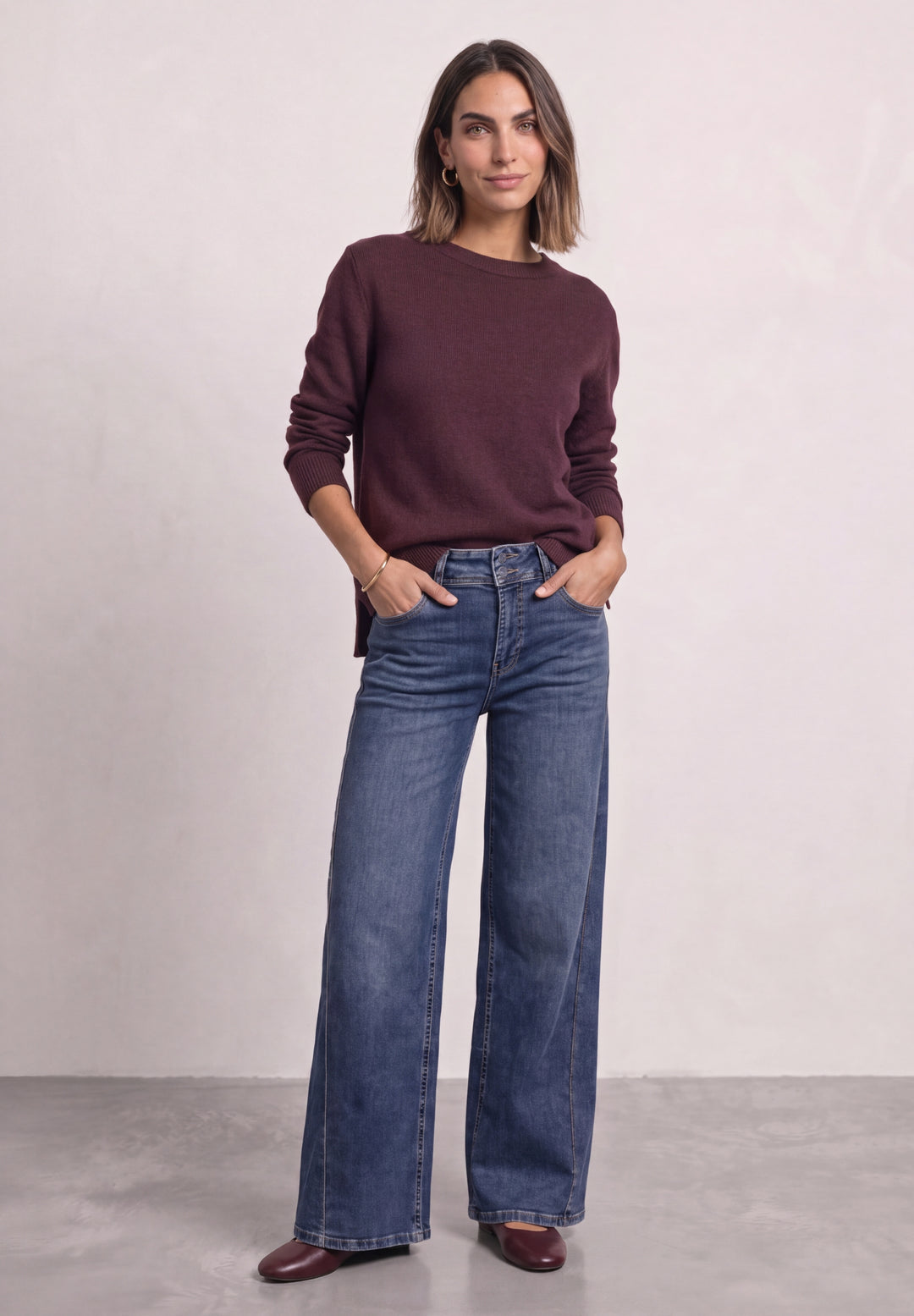 LTD QR_cosy sweater u-boat, rustic rouge mel. 17935 Bild 5