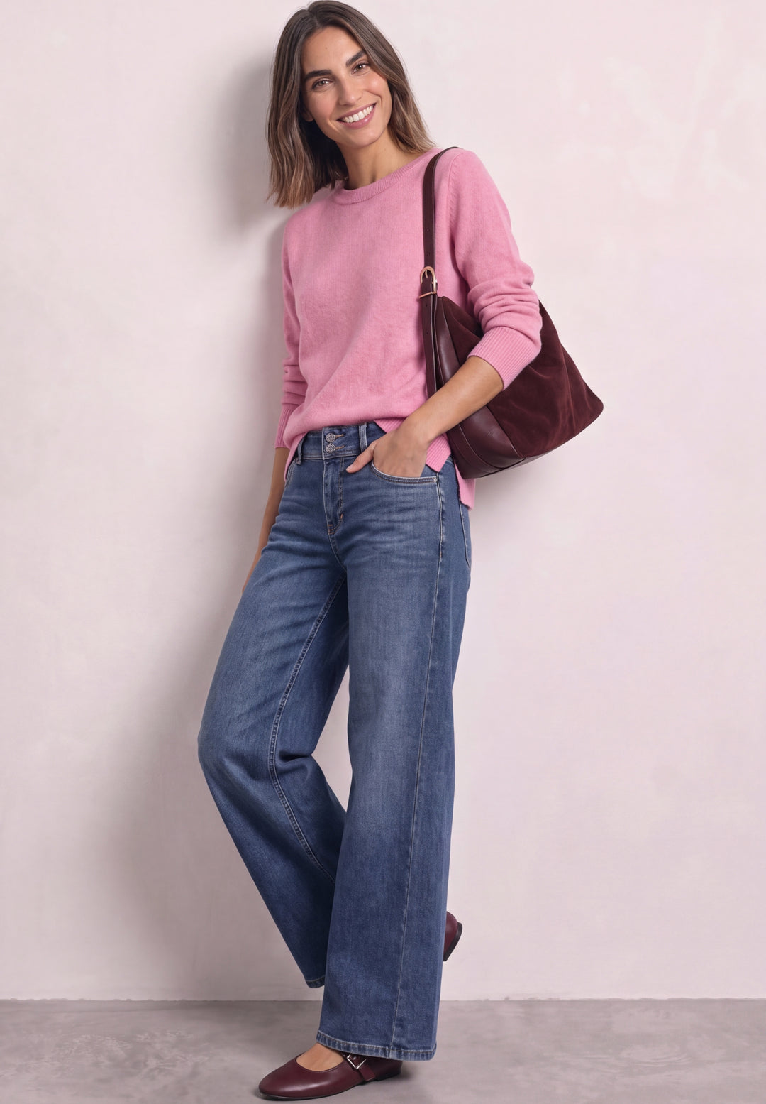 LTD QR_cosy sweater u-boat, warm blush mel. 17938 Bild 5