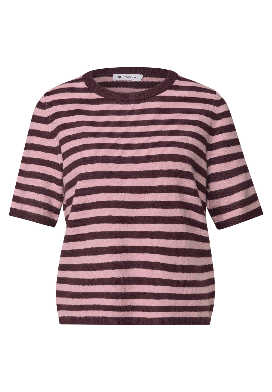 LTD QR_cosy sweater with strip, rustic rouge mel. 27935 Bild 1