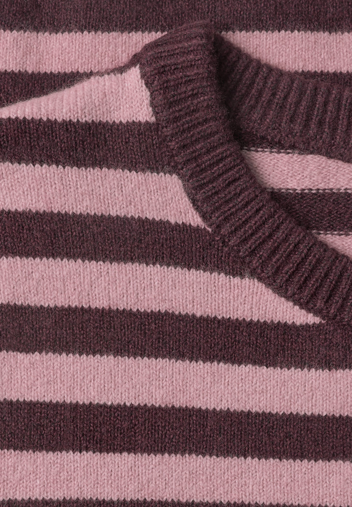 LTD QR_cosy sweater with strip, rustic rouge mel. 27935 Bild 2