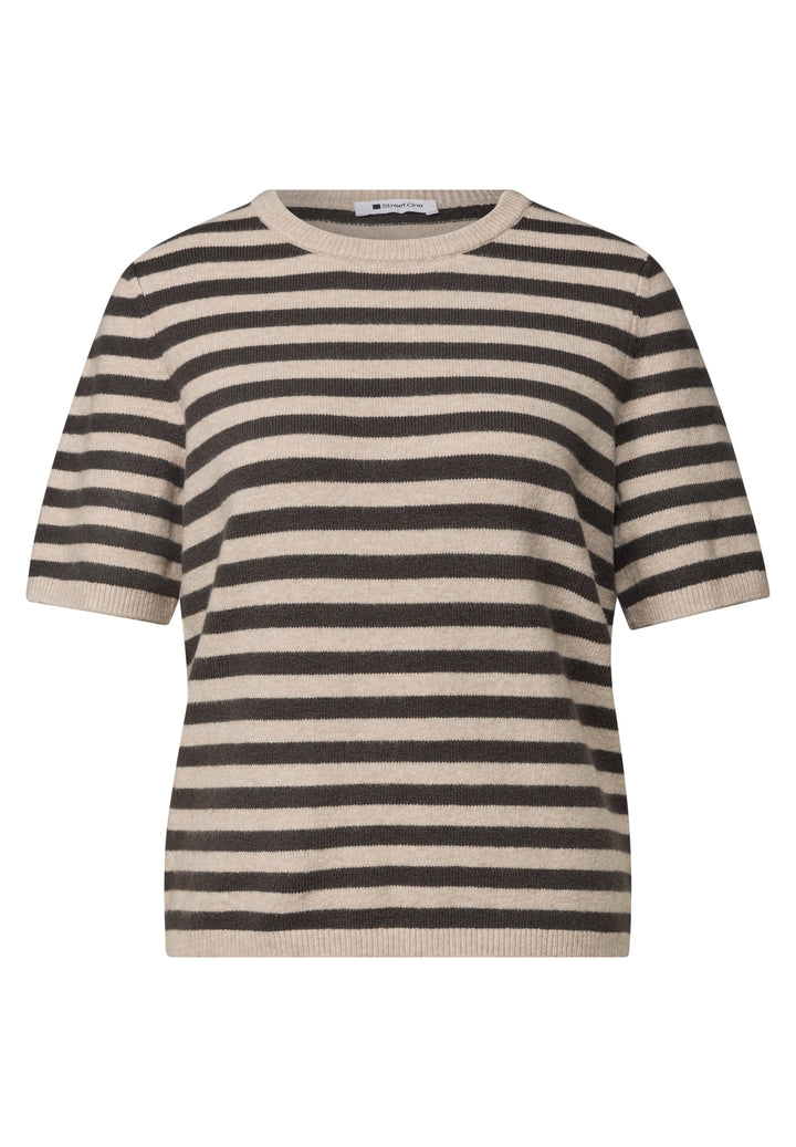 LTD QR_cosy sweater with strip, clay sand mel. 28039 Bild 1