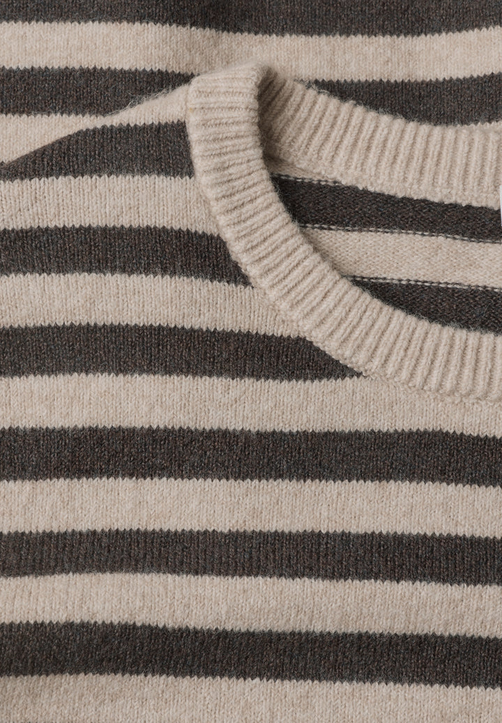 LTD QR_cosy sweater with strip, clay sand mel. 28039 Bild 2