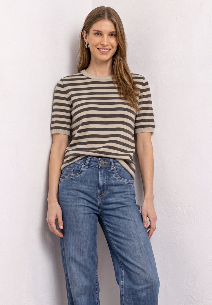 LTD QR_cosy sweater with strip, clay sand mel. 28039 Bild 6
