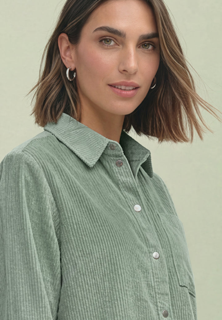 LTD QR Courduroy mix shirtcoll, eucalyptus green 18100 Bild 6