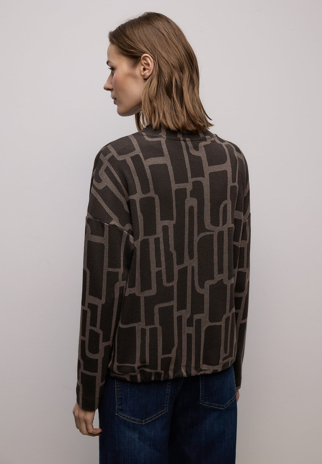 LTD QR dessin turtle neck shir, darkest brown 27103 Bild 4