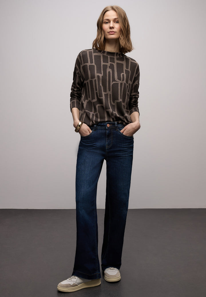 LTD QR dessin turtle neck shir, darkest brown 27103 Bild 5