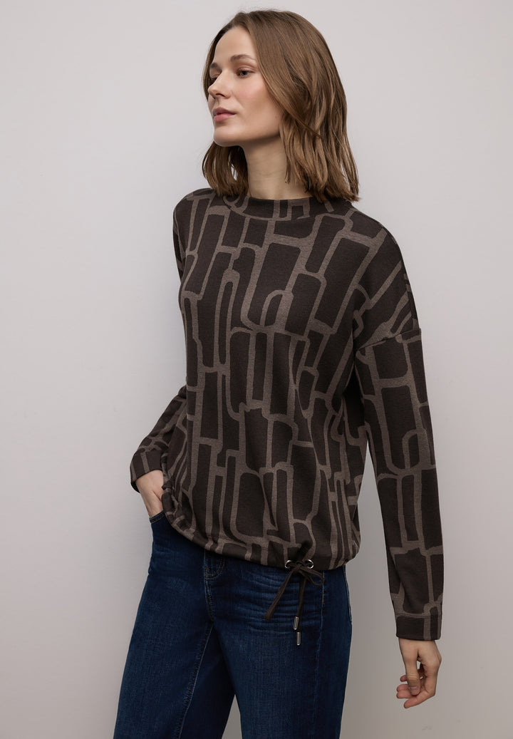 LTD QR dessin turtle neck shir, darkest brown 27103 Bild 6