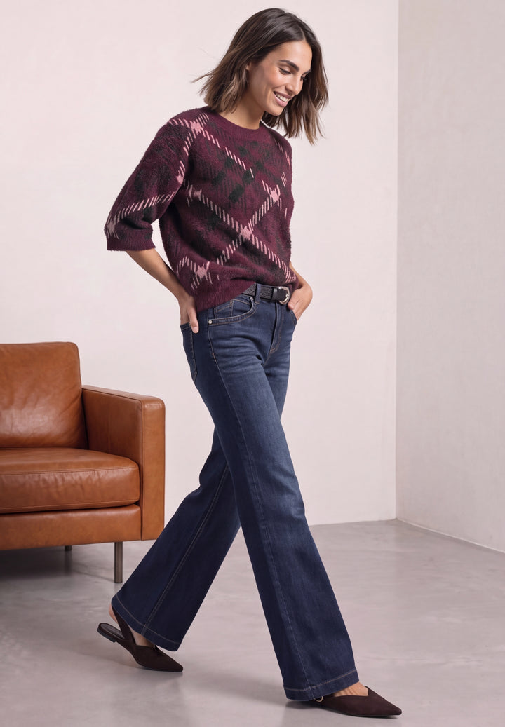 LTD QR_fluffy jacquard sweater, rustic rouge 37820 Bild 4