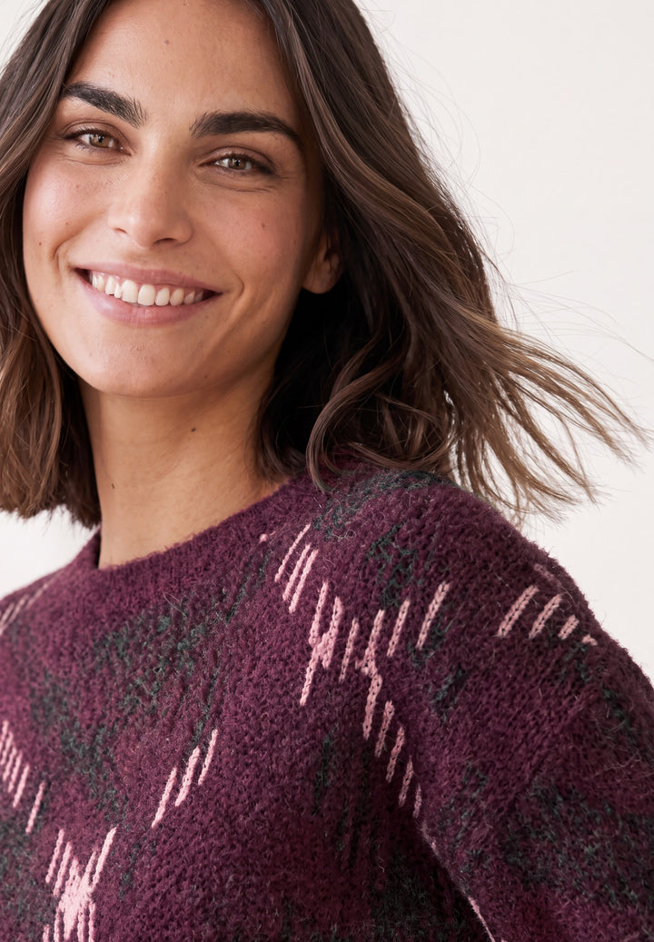 LTD QR_fluffy jacquard sweater, rustic rouge 37820 Bild 5