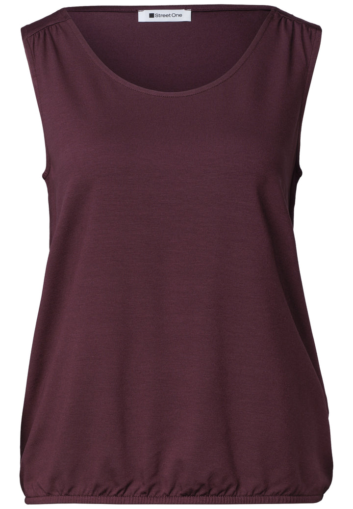 LTD QR jersey v-neck top, rustic rouge 17820 Bild 1