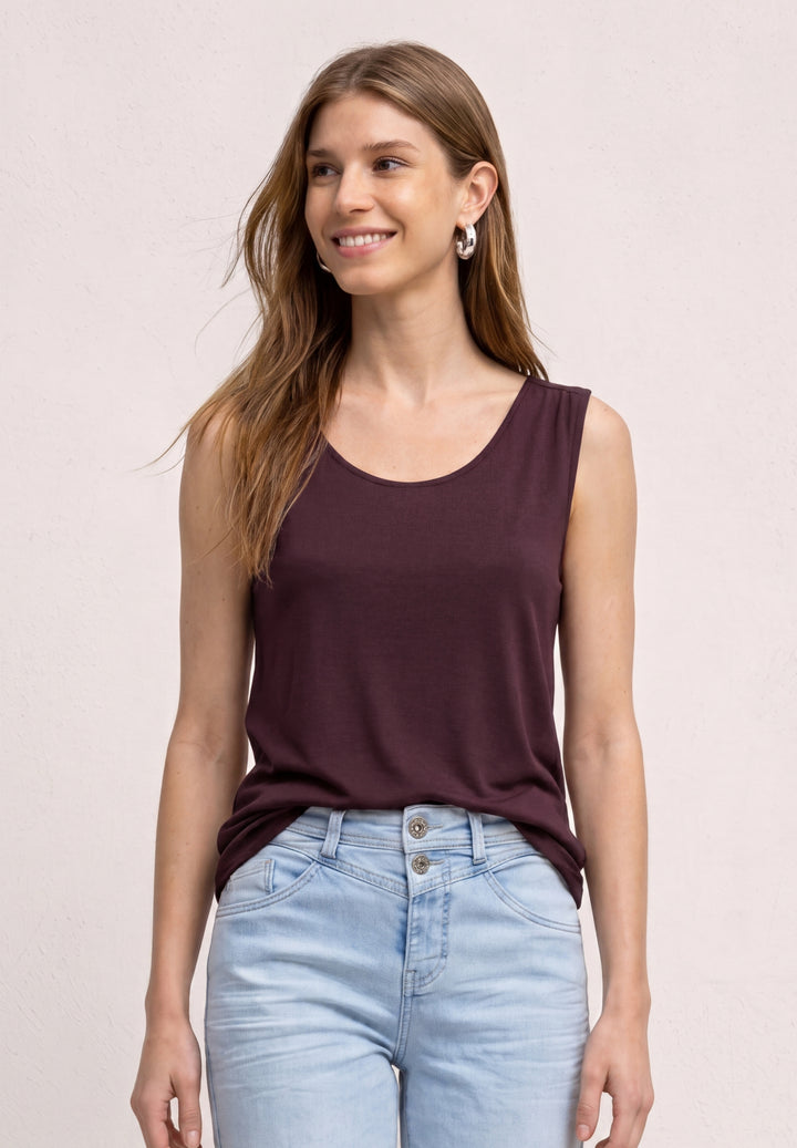 LTD QR jersey v-neck top, rustic rouge 17820 Bild 3