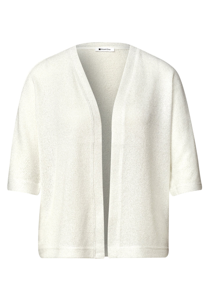 LTD QR knit look batwing jacke, off white 10108 Bild 1