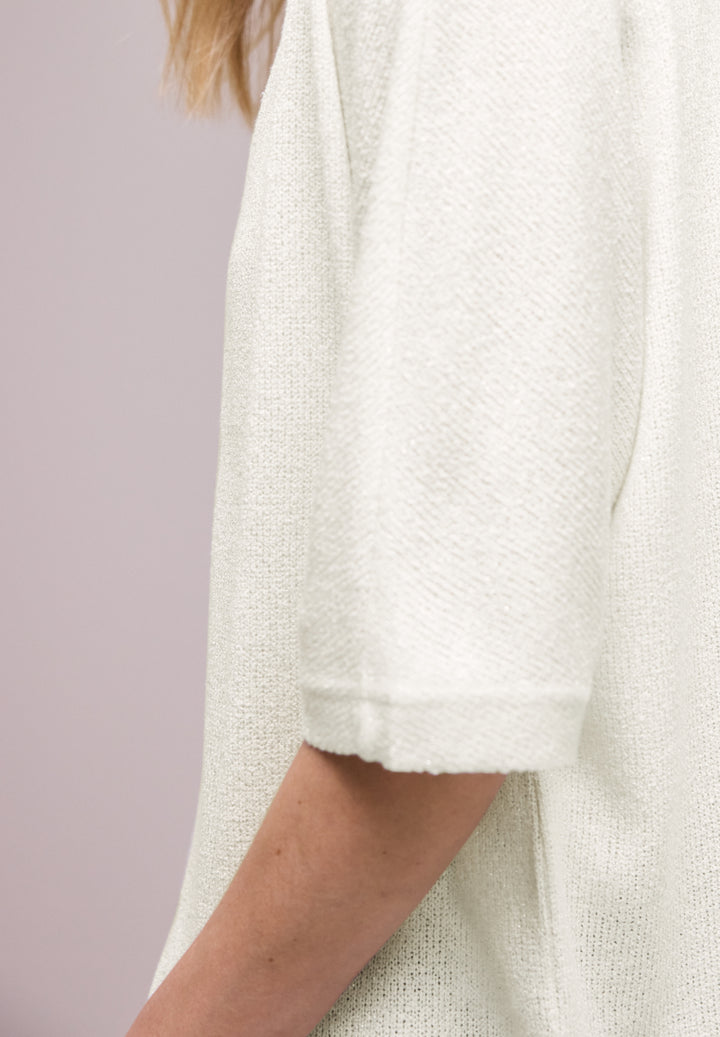 LTD QR knit look batwing jacke, off white 10108 Bild 6