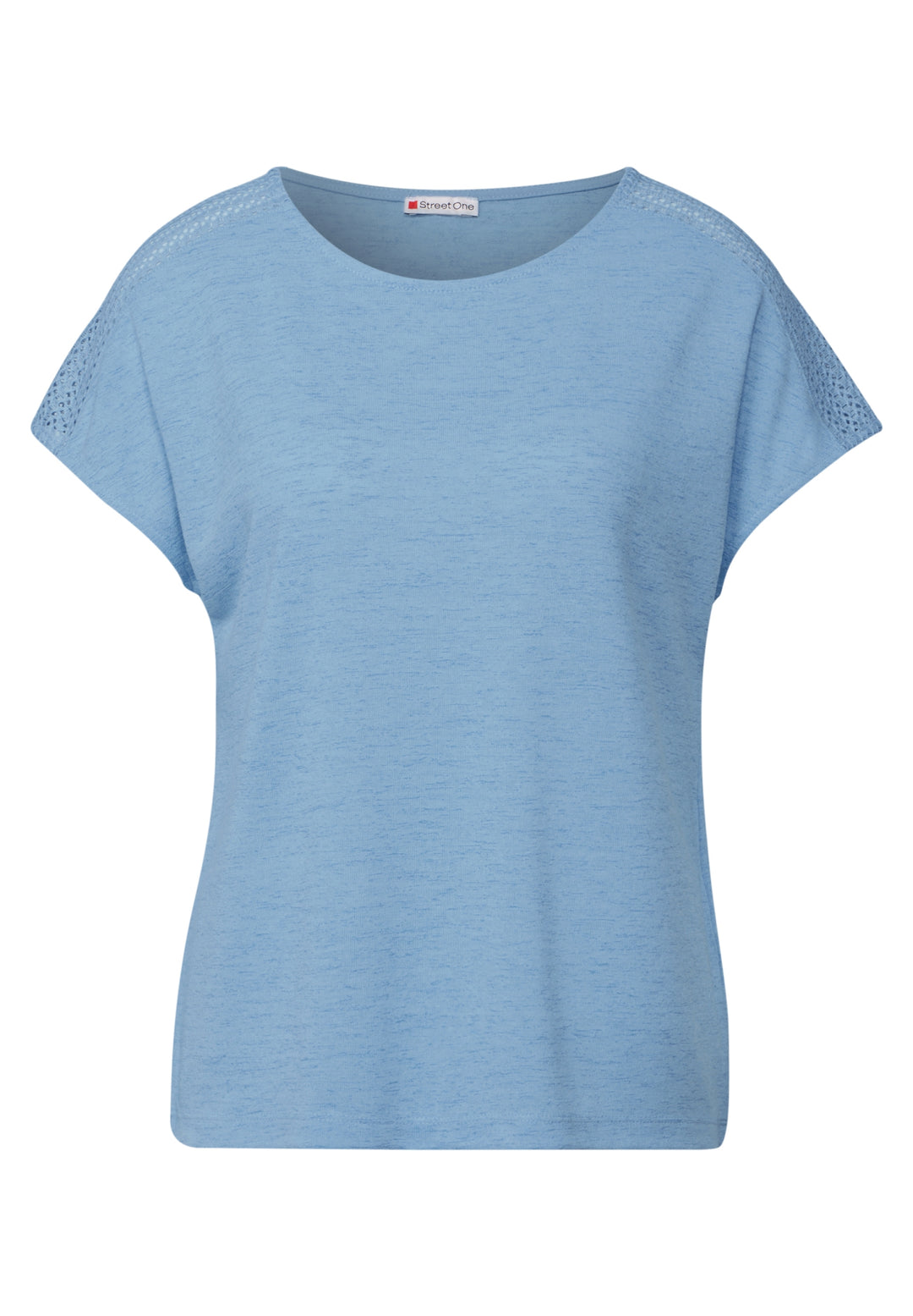 LTD QR linen look shirt w.lace, serenity blue 16266 Bild 1