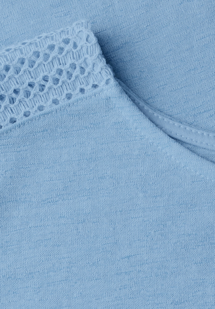 LTD QR linen look shirt w.lace, serenity blue 16266 Bild 2