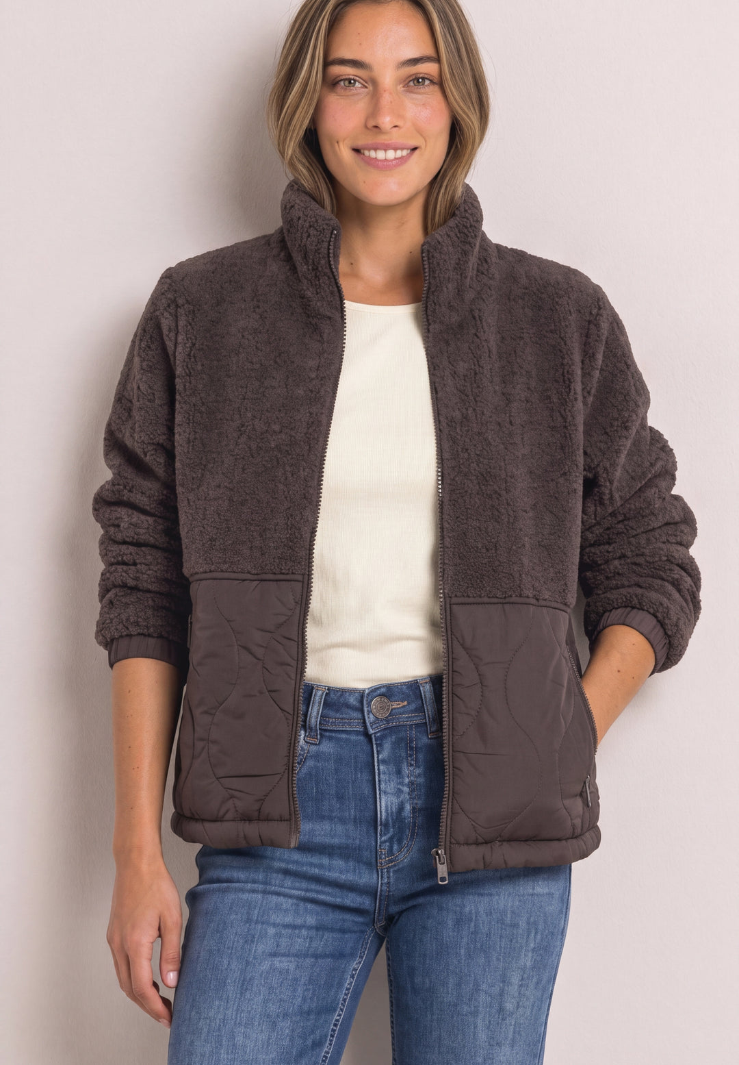 LTD QR Mat Mix Teddy Jkt, plummy brown 16528 Bild 3