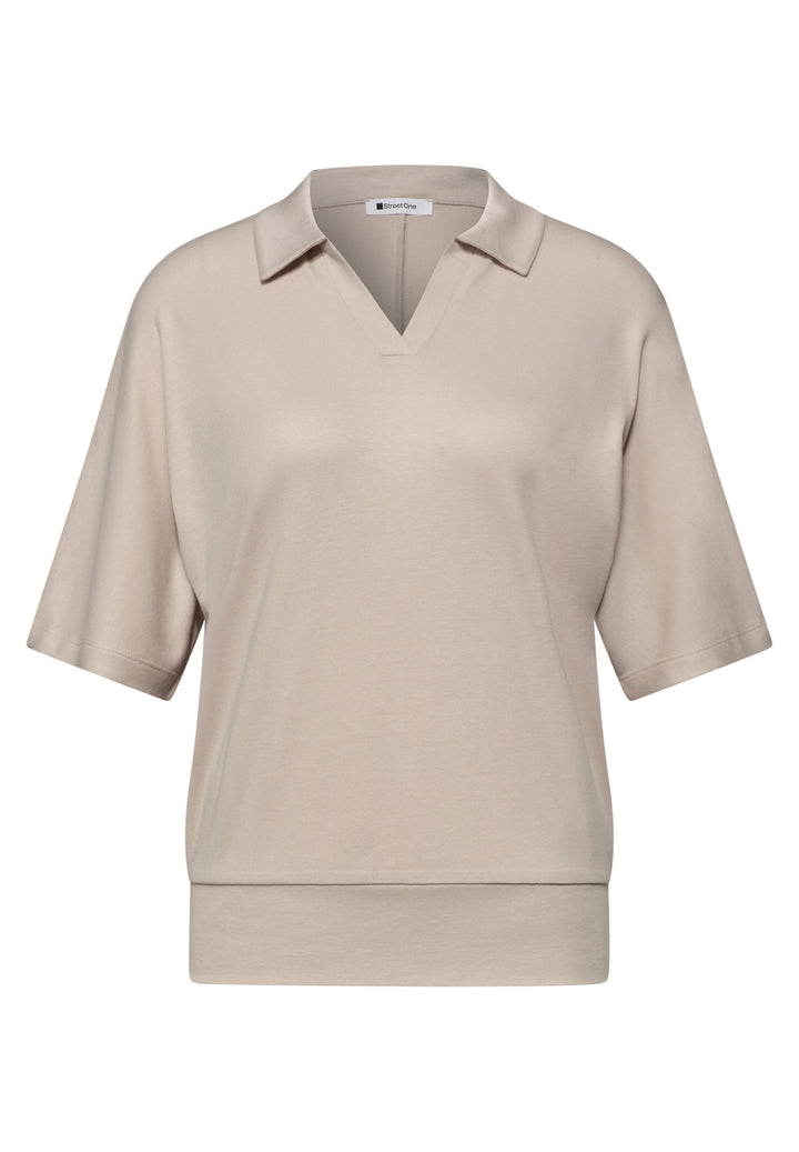 LTD QR polo w.bottom cuff, clay sand 17727 Bild 1