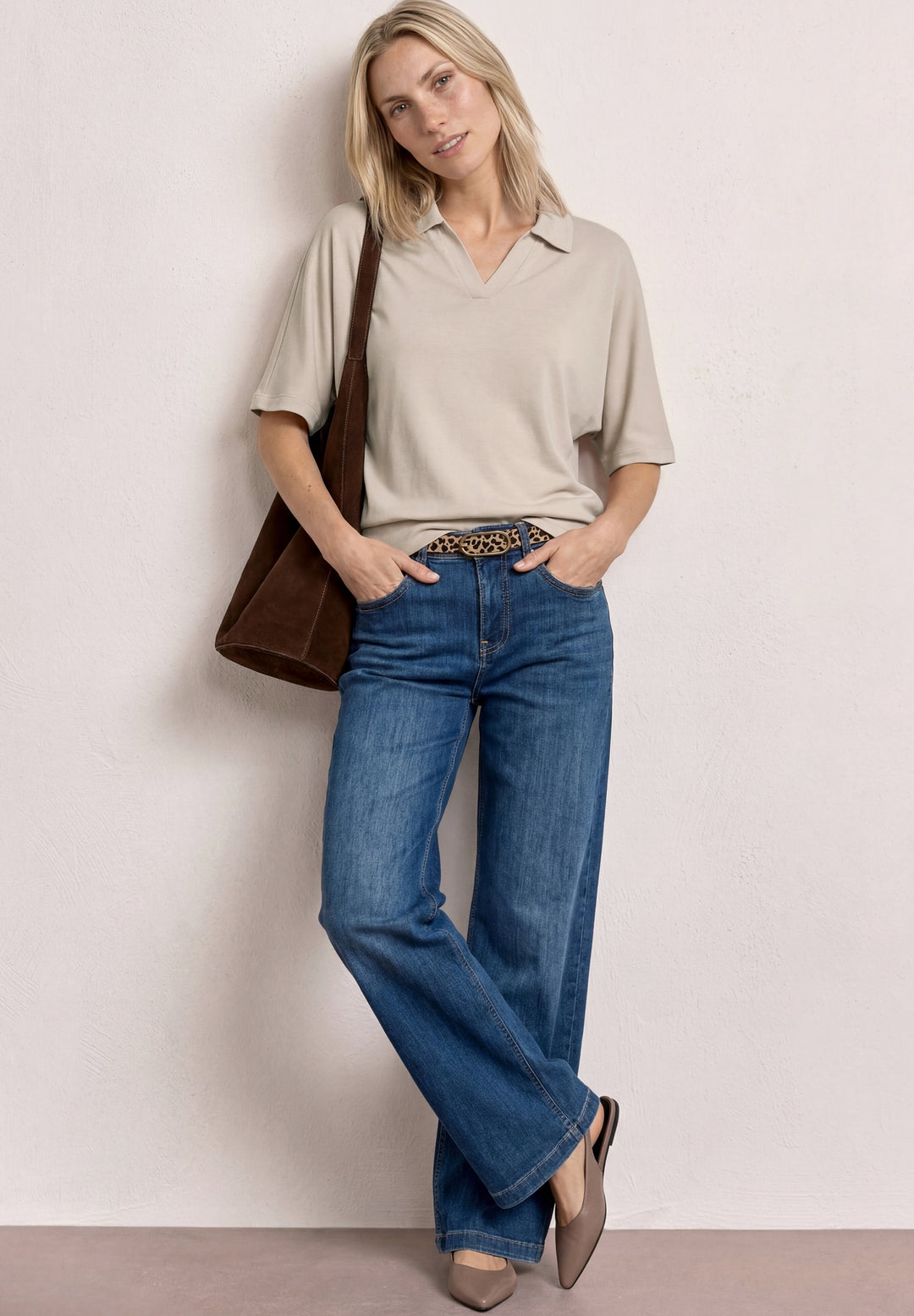 LTD QR polo w.bottom cuff, clay sand 17727 Bild 3