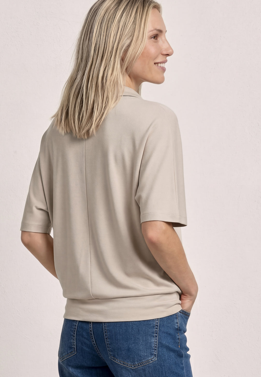 LTD QR polo w.bottom cuff, clay sand 17727 Bild 4