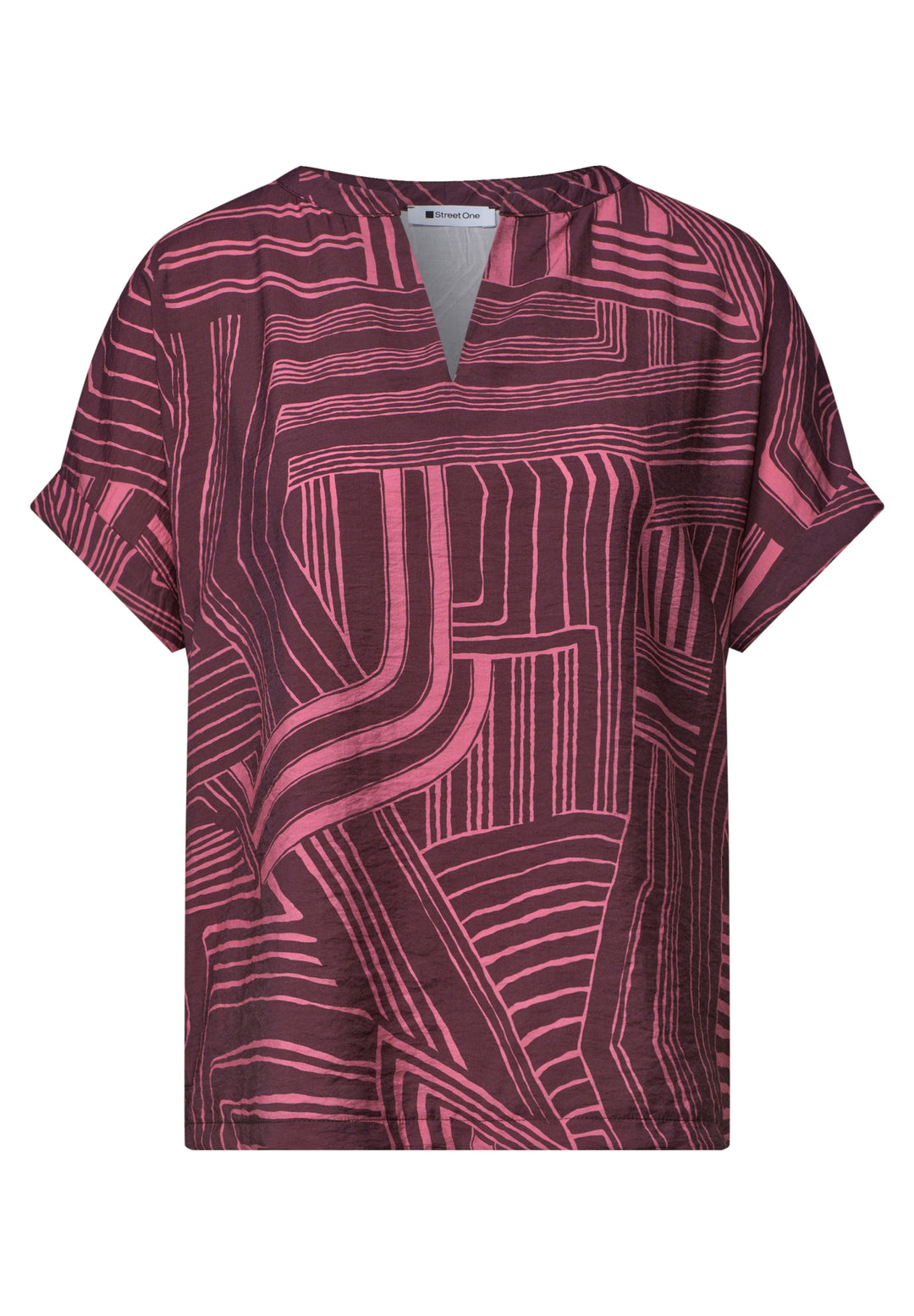 LTD QR printed mat-mix shirt w, blush berry 27846 Bild 1