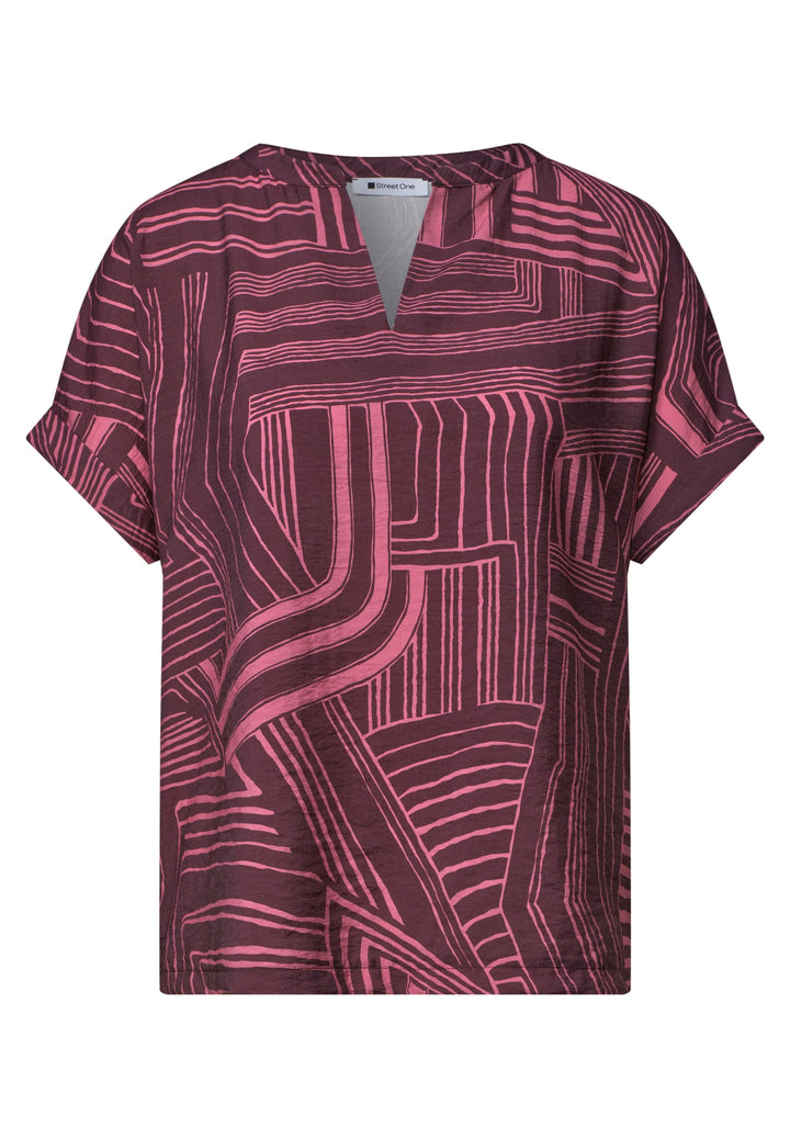 LTD QR printed mat-mix shirt w, blush berry 27846 Bild 1