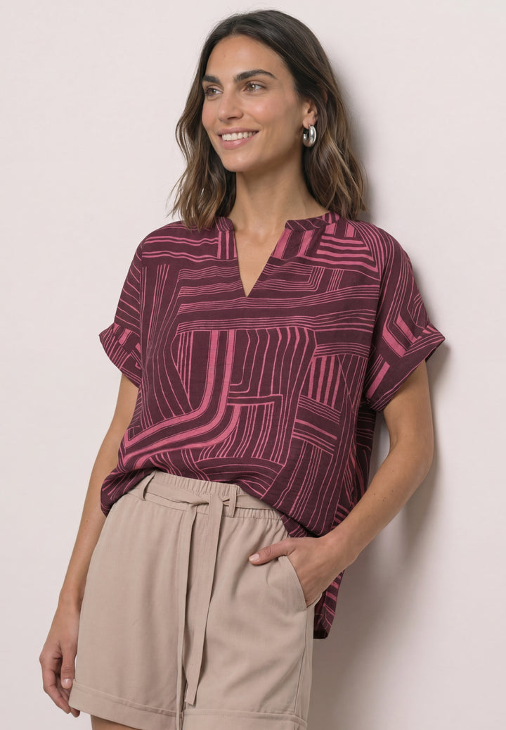 LTD QR printed mat-mix shirt w, blush berry 27846 Bild 3